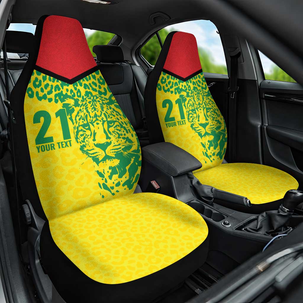 Custom Guyana Golden Jaguars Car Seat Cover Heritage Flame Edition - Wonder Print Shop