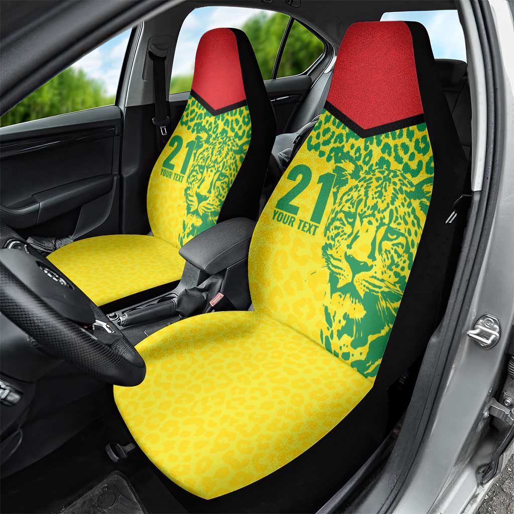 Custom Guyana Golden Jaguars Car Seat Cover Heritage Flame Edition - Wonder Print Shop