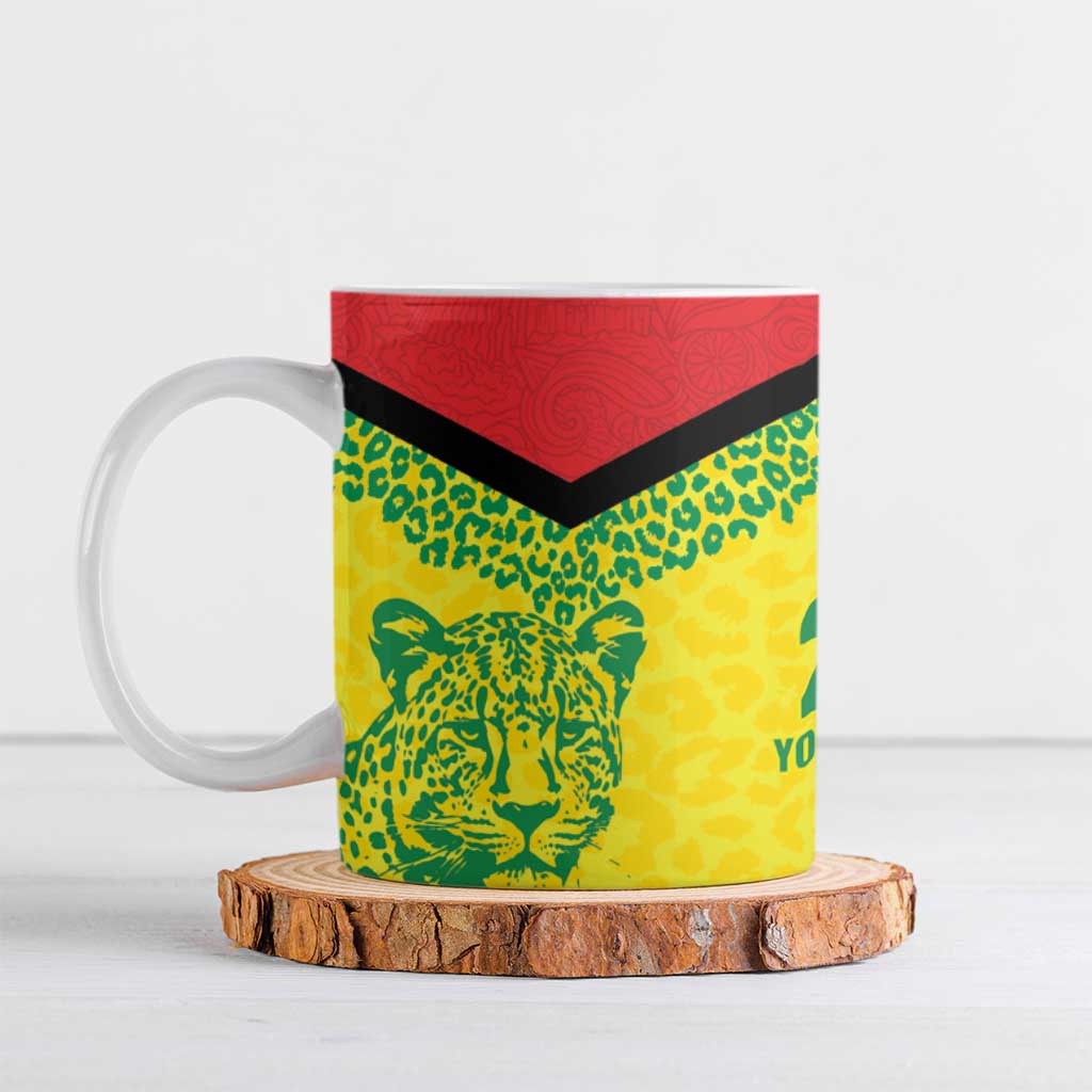 Custom Guyana Golden Jaguars Ceramic Mug Heritage Flame Edition - Wonder Print Shop
