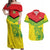 Custom Guyana Golden Jaguars Couples Matching Off Shoulder Maxi Dress and Hawaiian Shirt Heritage Flame Edition - Wonder Print Shop
