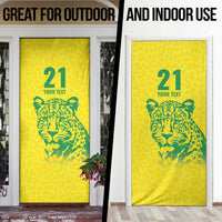 Custom Guyana Golden Jaguars Door Cover Heritage Flame Edition - Wonder Print Shop