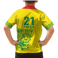 Custom Guyana Golden Jaguars Family Matching Mermaid Dress and Hawaiian Shirt Heritage Flame Edition - Wonder Print Shop