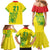 Custom Guyana Golden Jaguars Family Matching Mermaid Dress and Hawaiian Shirt Heritage Flame Edition - Wonder Print Shop