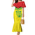 Custom Guyana Golden Jaguars Family Matching Mermaid Dress and Hawaiian Shirt Heritage Flame Edition - Wonder Print Shop