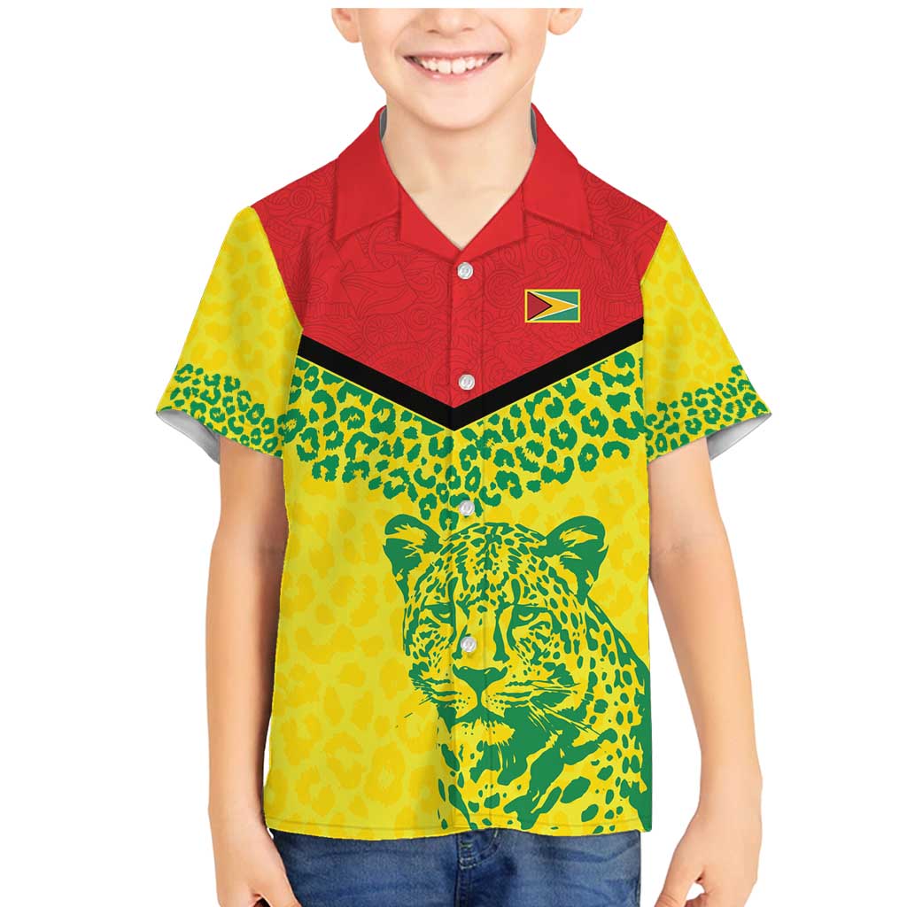 Custom Guyana Golden Jaguars Family Matching Mermaid Dress and Hawaiian Shirt Heritage Flame Edition - Wonder Print Shop