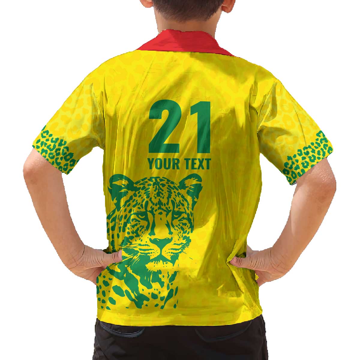 Custom Guyana Golden Jaguars Family Matching Off The Shoulder Long Sleeve Dress and Hawaiian Shirt Heritage Flame Edition - Wonder Print Shop