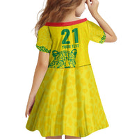 Custom Guyana Golden Jaguars Family Matching Off Shoulder Maxi Dress and Hawaiian Shirt Heritage Flame Edition - Wonder Print Shop