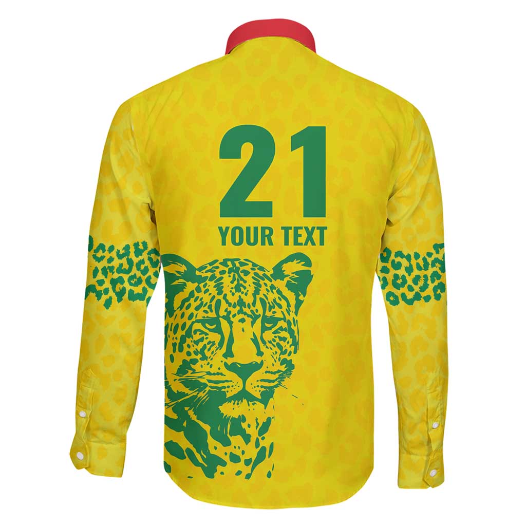 Custom Guyana Golden Jaguars Family Matching Off Shoulder Short Dress and Hawaiian Shirt Heritage Flame Edition - Wonder Print Shop