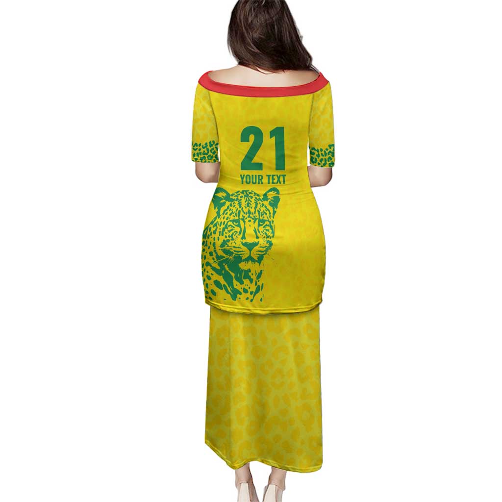 Custom Guyana Golden Jaguars Family Matching Puletasi and Hawaiian Shirt Heritage Flame Edition - Wonder Print Shop