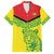 Custom Guyana Golden Jaguars Family Matching Short Sleeve Bodycon Dress and Hawaiian Shirt Heritage Flame Edition - Wonder Print Shop