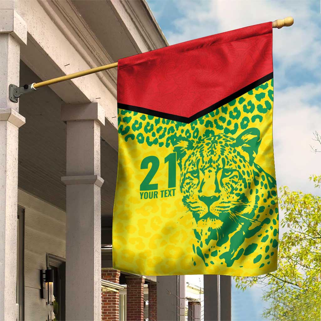 Custom Guyana Golden Jaguars Garden Flag Heritage Flame Edition - Wonder Print Shop
