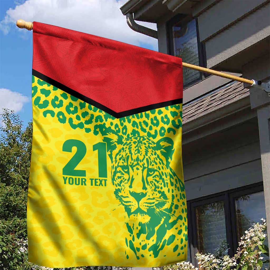 Custom Guyana Golden Jaguars Garden Flag Heritage Flame Edition - Wonder Print Shop