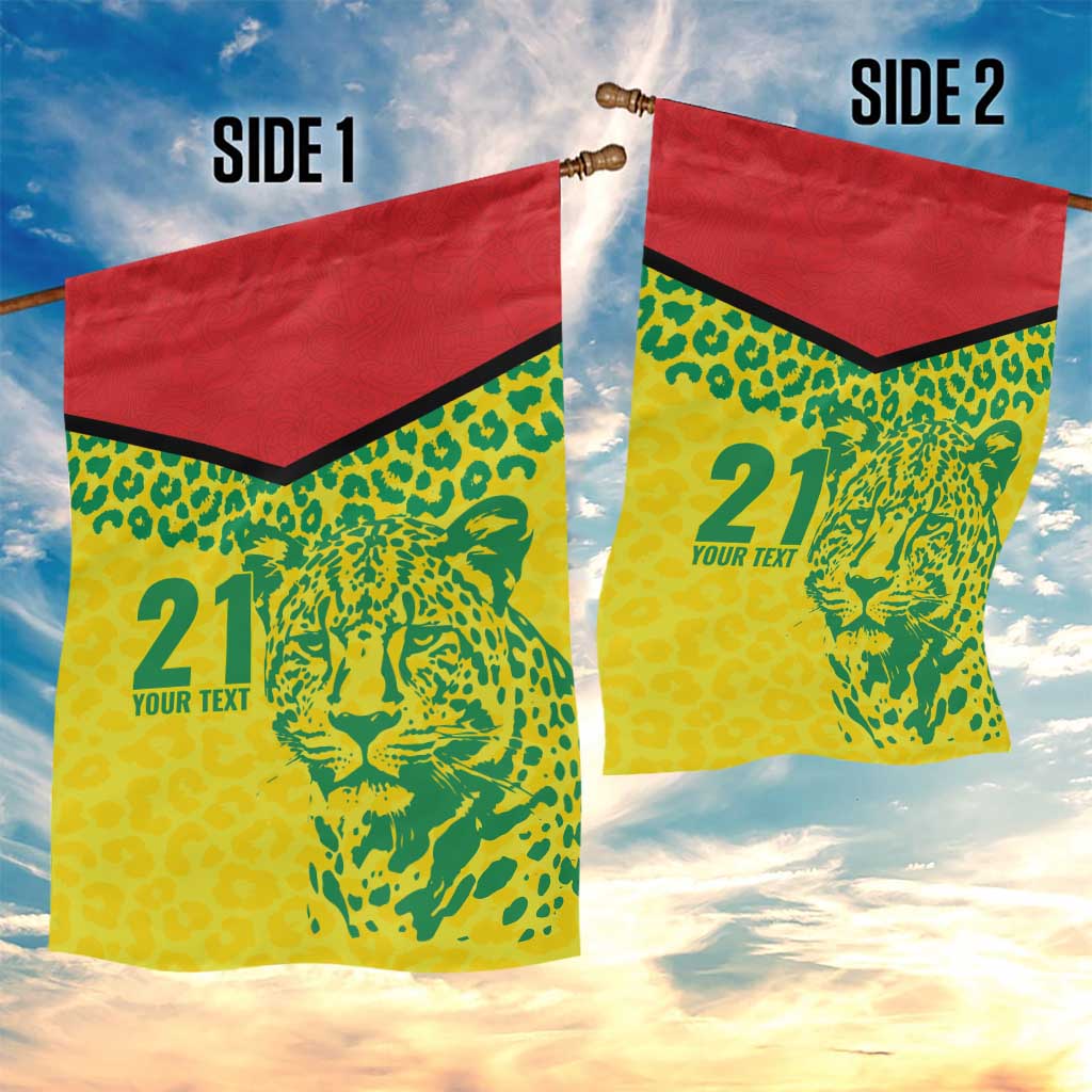 Custom Guyana Golden Jaguars Garden Flag Heritage Flame Edition - Wonder Print Shop