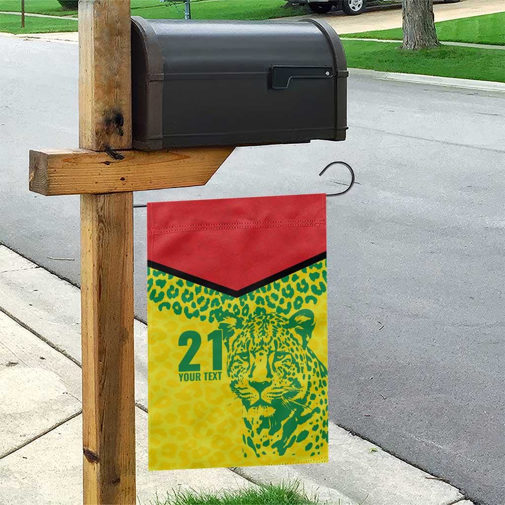 Custom Guyana Golden Jaguars Garden Flag Heritage Flame Edition - Wonder Print Shop