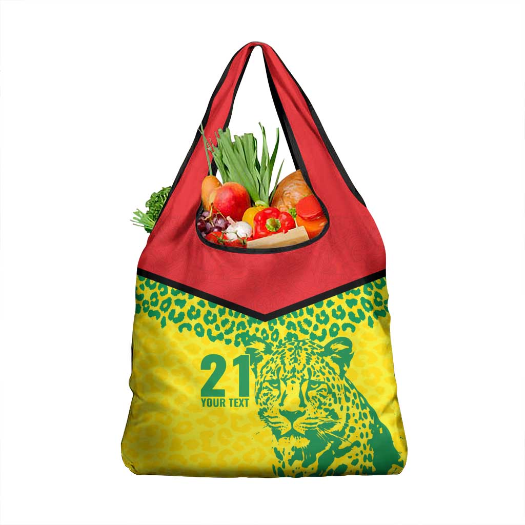 Custom Guyana Golden Jaguars Grocery Bag Heritage Flame Edition - Wonder Print Shop