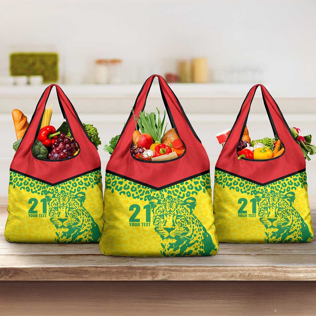 Custom Guyana Golden Jaguars Grocery Bag Heritage Flame Edition - Wonder Print Shop