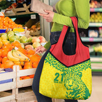 Custom Guyana Golden Jaguars Grocery Bag Heritage Flame Edition - Wonder Print Shop