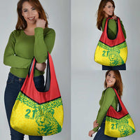 Custom Guyana Golden Jaguars Grocery Bag Heritage Flame Edition - Wonder Print Shop
