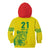 Custom Guyana Golden Jaguars Kid Hoodie Heritage Flame Edition - Wonder Print Shop