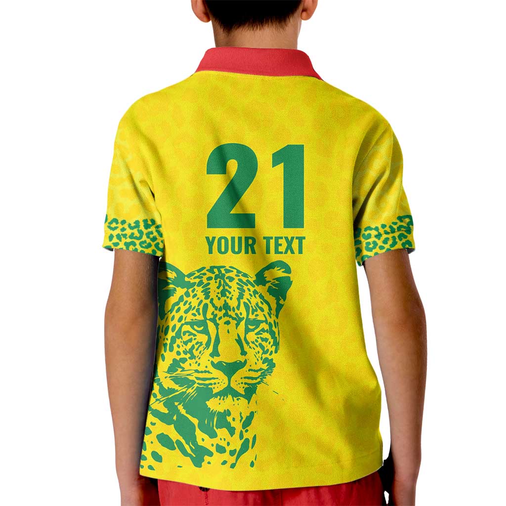 Custom Guyana Golden Jaguars Kid Polo Shirt Heritage Flame Edition - Wonder Print Shop