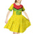 Custom Guyana Golden Jaguars Kid Short Sleeve Dress Heritage Flame Edition - Wonder Print Shop