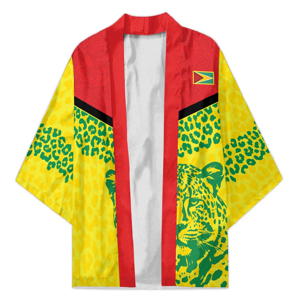 Custom Guyana Golden Jaguars Kimono Heritage Flame Edition - Wonder Print Shop