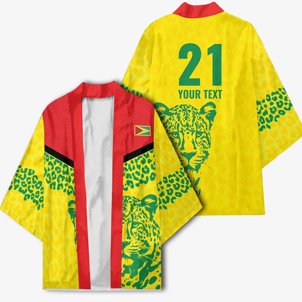 Custom Guyana Golden Jaguars Kimono Heritage Flame Edition - Wonder Print Shop