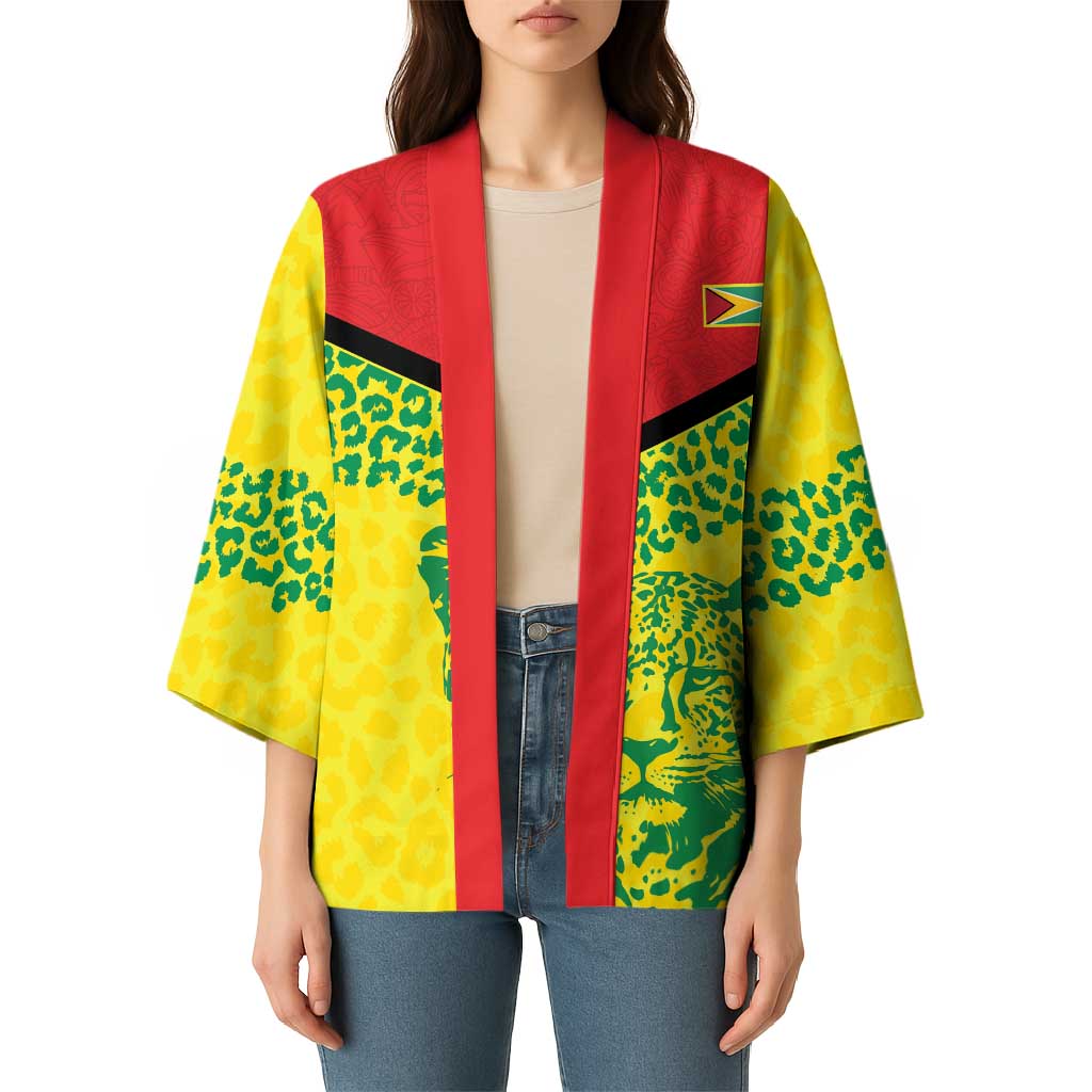 Custom Guyana Golden Jaguars Kimono Heritage Flame Edition - Wonder Print Shop