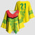 Custom Guyana Golden Jaguars Kimono Sleeve Blouse Heritage Flame Edition - Wonder Print Shop
