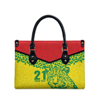 Custom Guyana Golden Jaguars Leather Bag Heritage Flame Edition - Wonder Print Shop