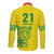 Custom Guyana Golden Jaguars Long Sleeve Button Shirt Heritage Flame Edition - Wonder Print Shop