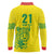 Custom Guyana Golden Jaguars Long Sleeve Polo Shirt Heritage Flame Edition - Wonder Print Shop