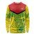 Custom Guyana Golden Jaguars Long Sleeve Shirt Heritage Flame Edition - Wonder Print Shop