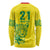 Custom Guyana Golden Jaguars Long Sleeve Shirt Heritage Flame Edition - Wonder Print Shop
