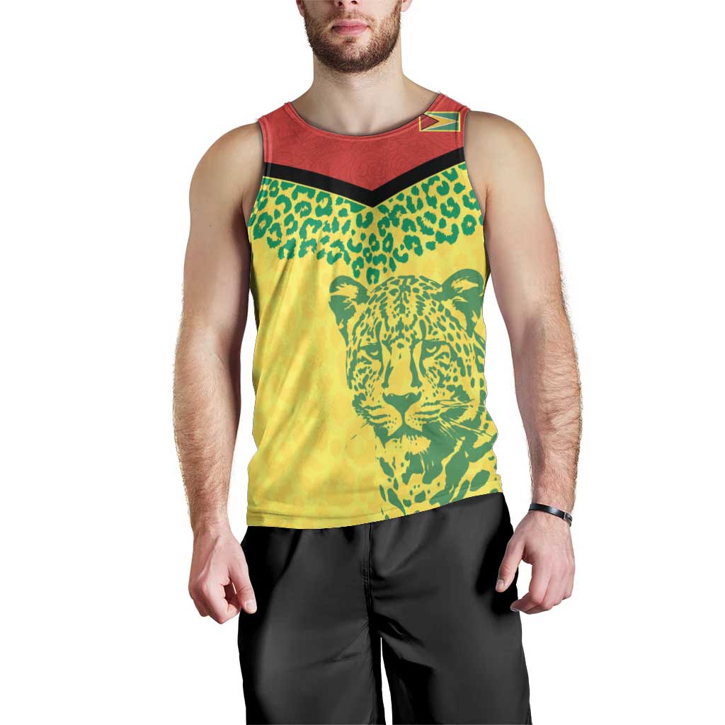 Custom Guyana Golden Jaguars Men Tank Top Heritage Flame Edition - Wonder Print Shop