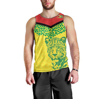 Custom Guyana Golden Jaguars Men Tank Top Heritage Flame Edition - Wonder Print Shop