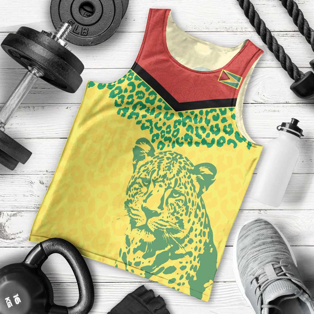 Custom Guyana Golden Jaguars Men Tank Top Heritage Flame Edition - Wonder Print Shop