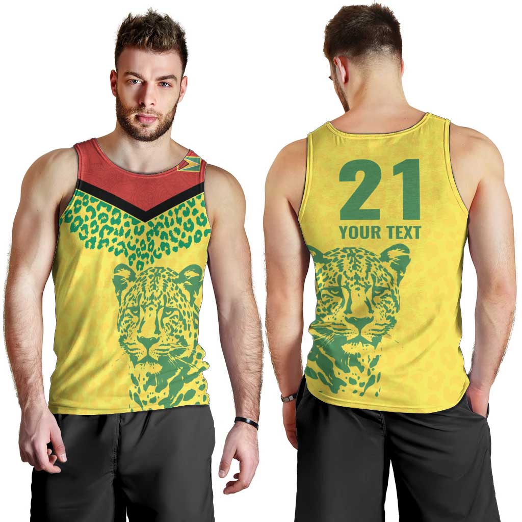 Custom Guyana Golden Jaguars Men Tank Top Heritage Flame Edition - Wonder Print Shop
