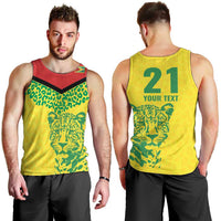 Custom Guyana Golden Jaguars Men Tank Top Heritage Flame Edition - Wonder Print Shop