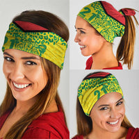 Custom Guyana Golden Jaguars Neck Gaiter Heritage Flame Edition - Wonder Print Shop