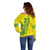 Custom Guyana Golden Jaguars Off Shoulder Sweater Heritage Flame Edition - Wonder Print Shop
