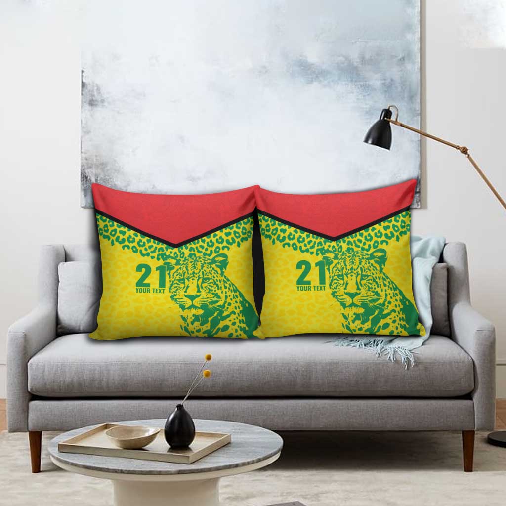 Custom Guyana Golden Jaguars Pillow Cover Heritage Flame Edition - Wonder Print Shop