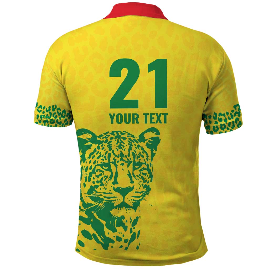 Custom Guyana Golden Jaguars Polo Shirt Heritage Flame Edition - Wonder Print Shop