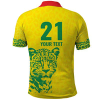 Custom Guyana Golden Jaguars Polo Shirt Heritage Flame Edition - Wonder Print Shop
