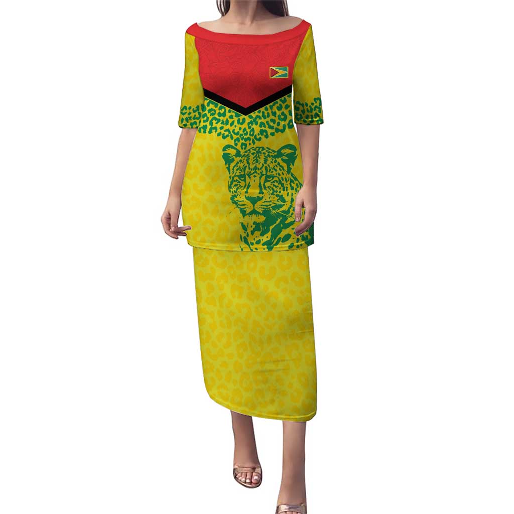 Custom Guyana Golden Jaguars Puletasi Heritage Flame Edition - Wonder Print Shop