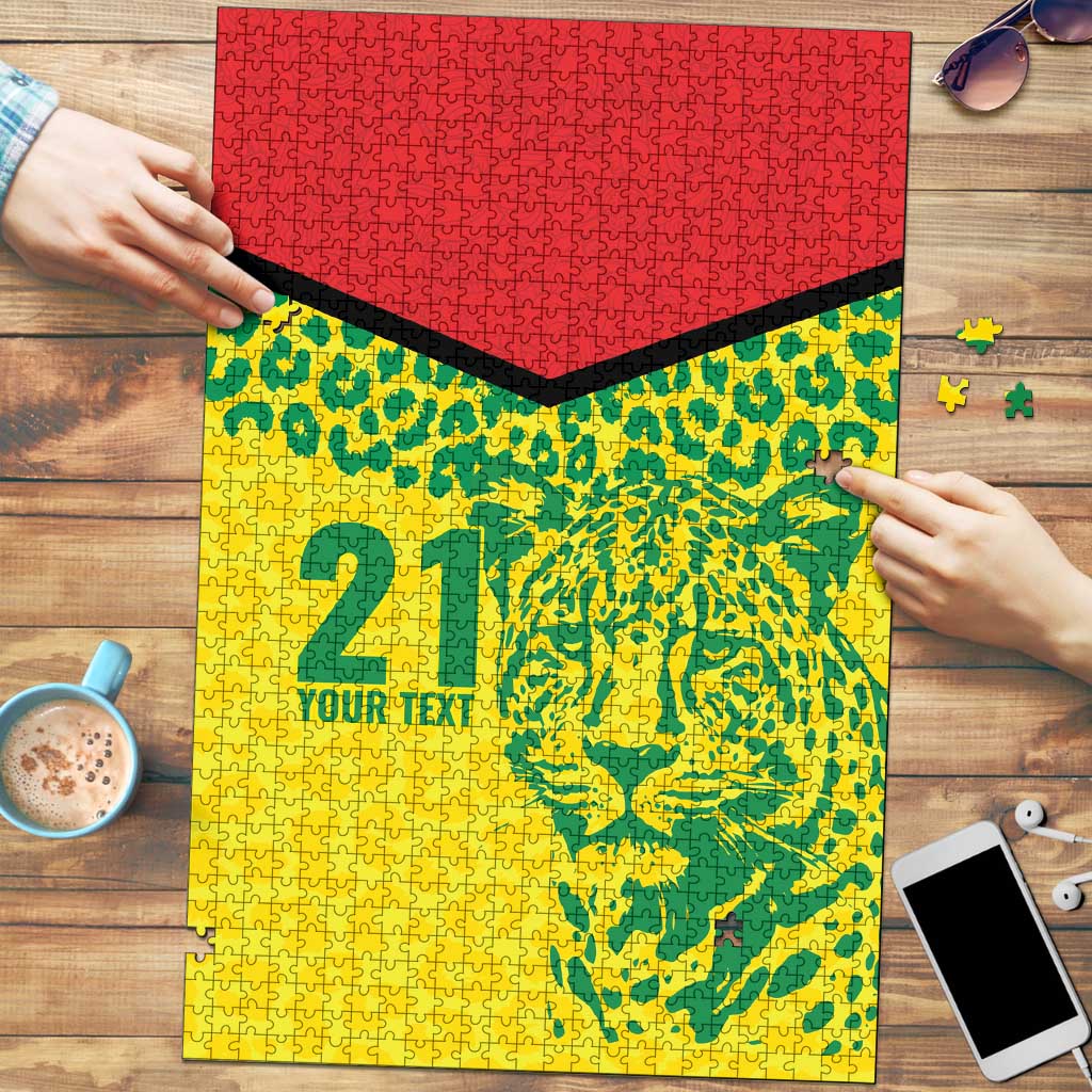 Custom Guyana Golden Jaguars Puzzle Heritage Flame Edition - Wonder Print Shop