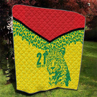 Custom Guyana Golden Jaguars Quilt Heritage Flame Edition - Wonder Print Shop