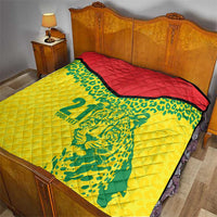 Custom Guyana Golden Jaguars Quilt Heritage Flame Edition - Wonder Print Shop