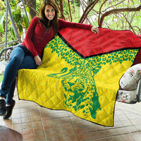 Custom Guyana Golden Jaguars Quilt Heritage Flame Edition - Wonder Print Shop