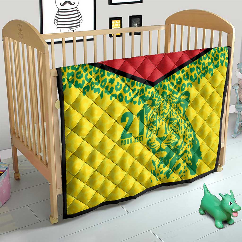 Custom Guyana Golden Jaguars Quilt Heritage Flame Edition - Wonder Print Shop